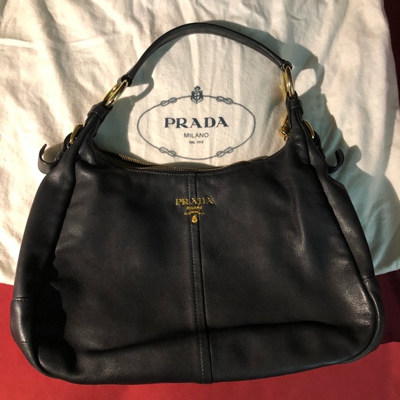 black prada hobo bag